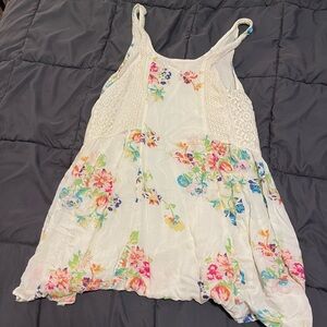 Floral Sleeveless Top - White